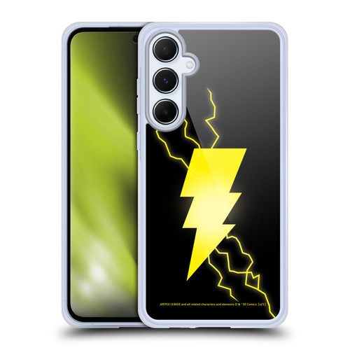 Justice League DC Comics Shazam Black Adam Classic Logo Soft Gel Case for Samsung Galaxy A55 5G