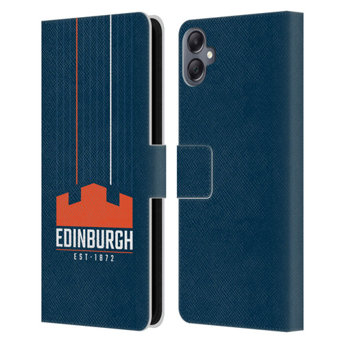 Edinburgh Rugby Logo Art Vertical Stripes Leather Book Wallet Case Cover For Samsung Galaxy A05