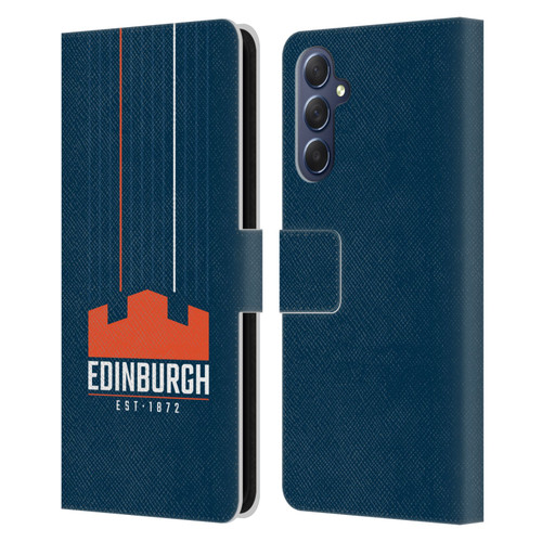 Edinburgh Rugby Logo Art Vertical Stripes Leather Book Wallet Case Cover For Samsung Galaxy M54 5G