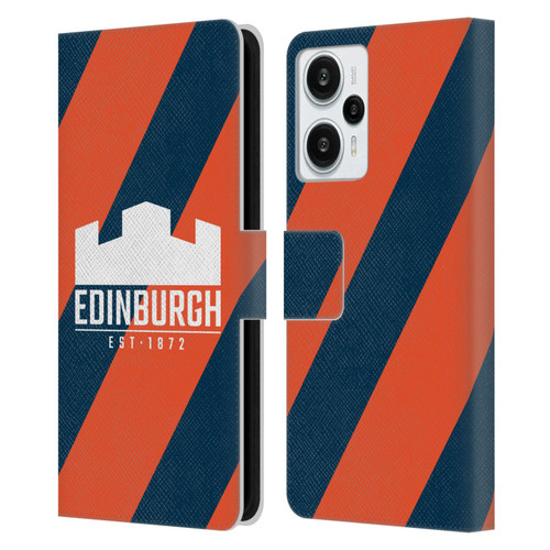 Edinburgh Rugby Logo Art Diagonal Stripes Leather Book Wallet Case Cover For Xiaomi Redmi Note 12T