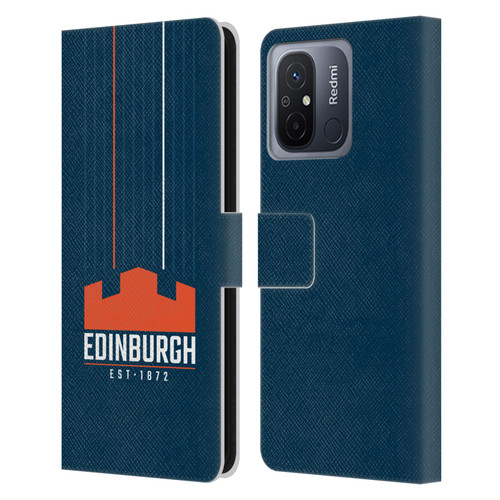 Edinburgh Rugby Logo Art Vertical Stripes Leather Book Wallet Case Cover For Xiaomi Redmi 12C