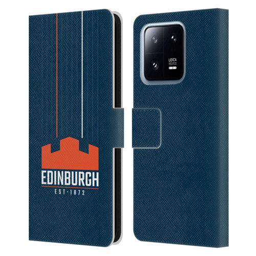 Edinburgh Rugby Logo Art Vertical Stripes Leather Book Wallet Case Cover For Xiaomi 13 Pro 5G