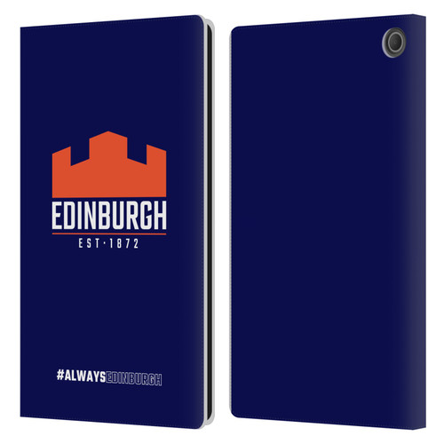 Edinburgh Rugby Logo 2 Always Edinburgh Leather Book Wallet Case Cover For Amazon Fire Max 11 2023