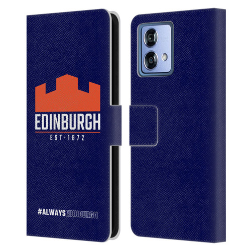 Edinburgh Rugby Logo 2 Always Edinburgh Leather Book Wallet Case Cover For Motorola Moto G84 5G