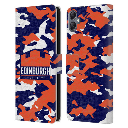 Edinburgh Rugby Logo 2 Camouflage Leather Book Wallet Case Cover For Samsung Galaxy A05