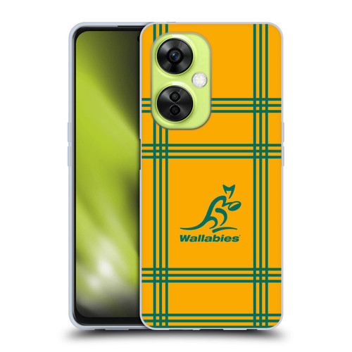 Australia National Rugby Union Team Crest Tartan Soft Gel Case for OnePlus Nord CE 3 Lite 5G