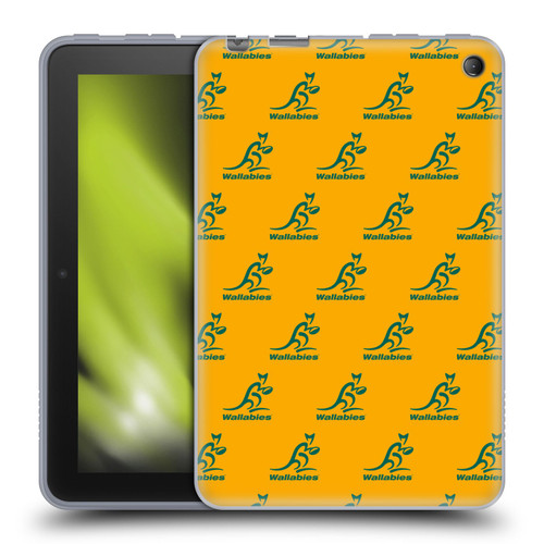 Australia National Rugby Union Team Crest Pattern Soft Gel Case for Amazon Fire 7 2022