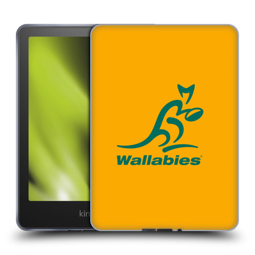 Australia National Rugby Union Team Crest Plain Yellow Soft Gel Case for Amazon Kindle Paperwhite 5 (2021)