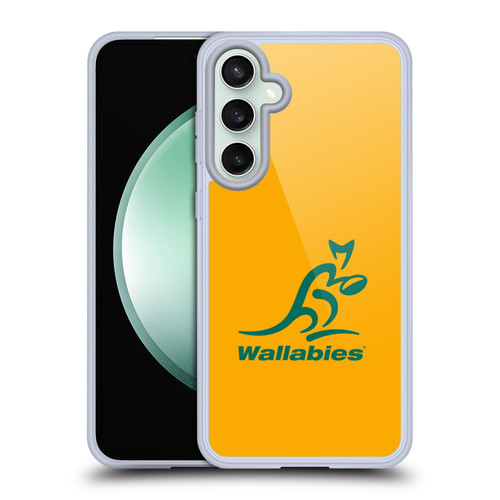 Australia National Rugby Union Team Crest Plain Yellow Soft Gel Case for Samsung Galaxy S23 FE 5G
