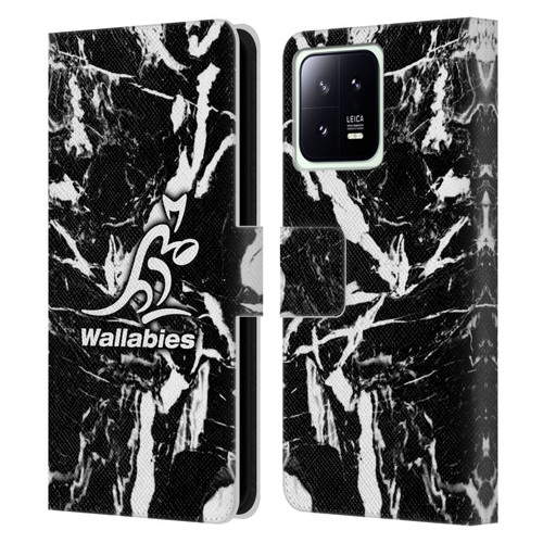 Australia National Rugby Union Team Crest Black Marble Leather Book Wallet Case Cover For Xiaomi 13 5G
