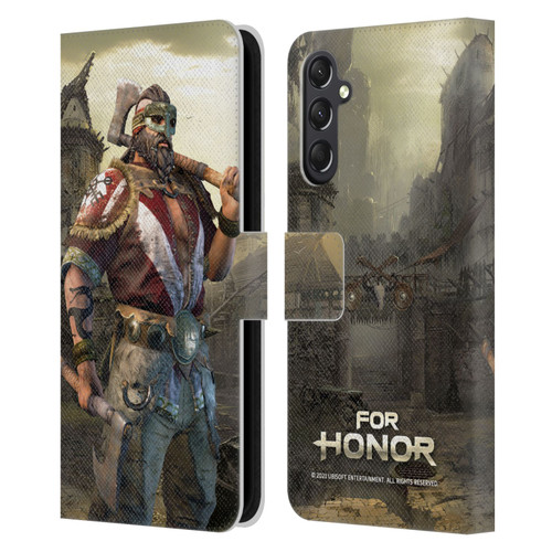 For Honor Characters Berserker Leather Book Wallet Case Cover For Samsung Galaxy A24 4G / M34 5G