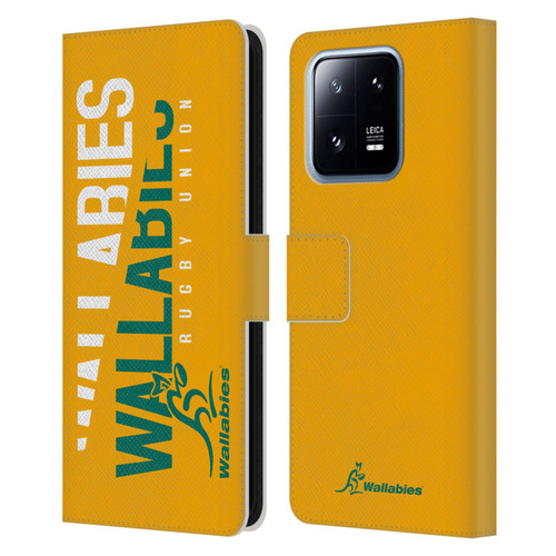 Australia National Rugby Union Team Wallabies Linebreak Yellow Leather Book Wallet Case Cover For Xiaomi 13 Pro 5G