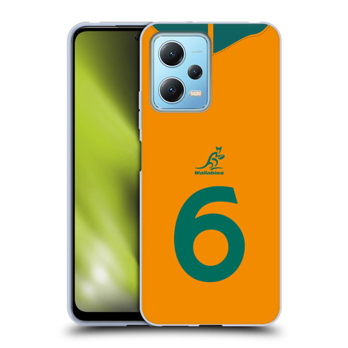 Australia National Rugby Union Team 2021/22 Players Jersey Position 6 Soft Gel Case for Xiaomi Redmi Note 12 5G