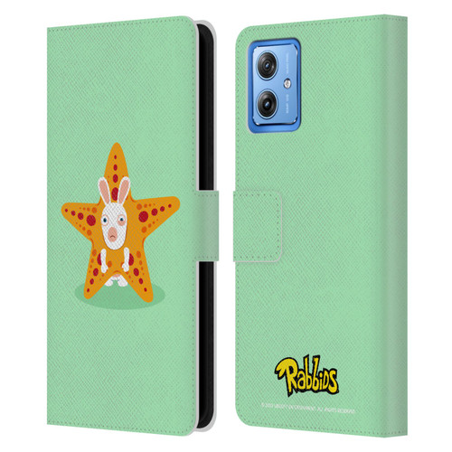 Rabbids Costumes Starfish Leather Book Wallet Case Cover For Motorola Moto G54 5G