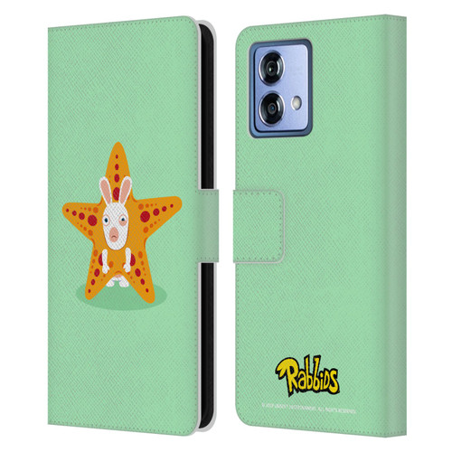 Rabbids Costumes Starfish Leather Book Wallet Case Cover For Motorola Moto G84 5G
