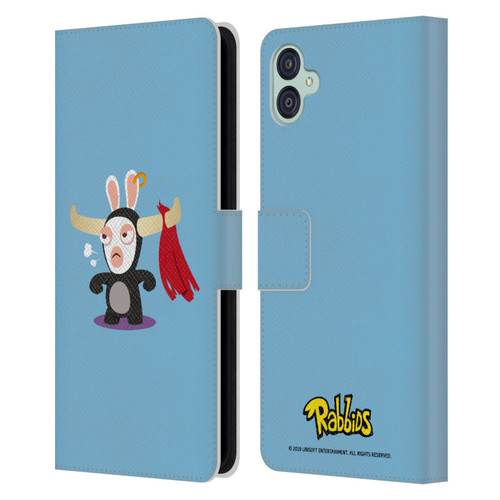 Rabbids Costumes Bull Leather Book Wallet Case Cover For Samsung Galaxy M04 5G / A04e