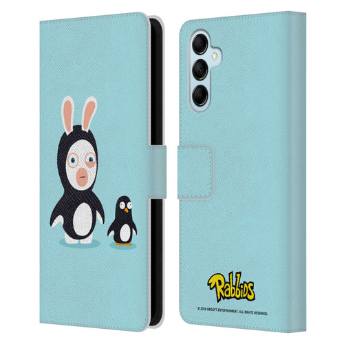 Rabbids Costumes Penguin Leather Book Wallet Case Cover For Samsung Galaxy M14 5G