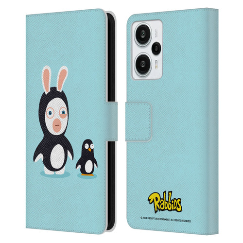 Rabbids Costumes Penguin Leather Book Wallet Case Cover For Xiaomi Redmi Note 12T