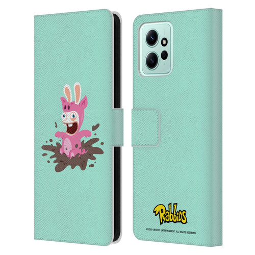 Rabbids Costumes Pig Leather Book Wallet Case Cover For Xiaomi Redmi 12
