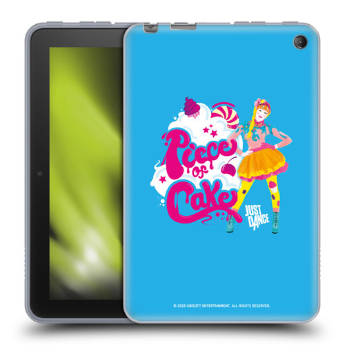 Just Dance Artwork Compositions Piece Of Cake Soft Gel Case for Amazon Fire 7 2022