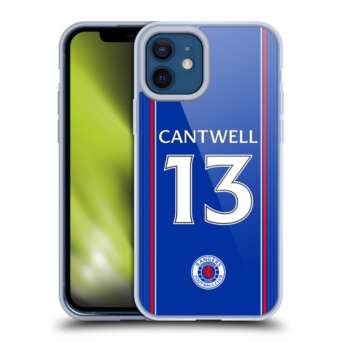 Rangers FC 2023/24 Players Home Kit Todd Cantwell Soft Gel Case for Apple iPhone 12 / iPhone 12 Pro