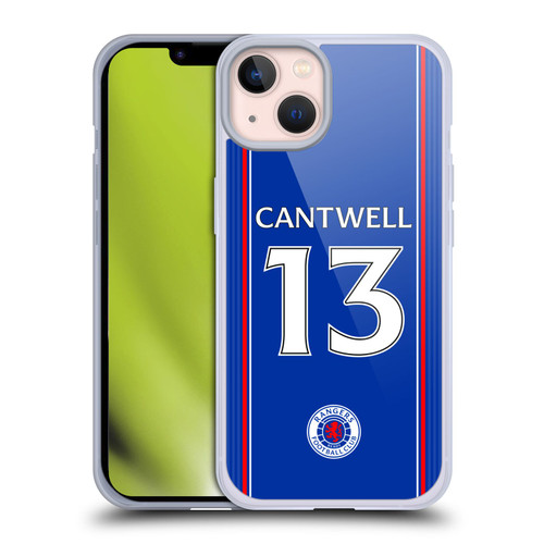 Rangers FC 2023/24 Players Home Kit Todd Cantwell Soft Gel Case for Apple iPhone 13