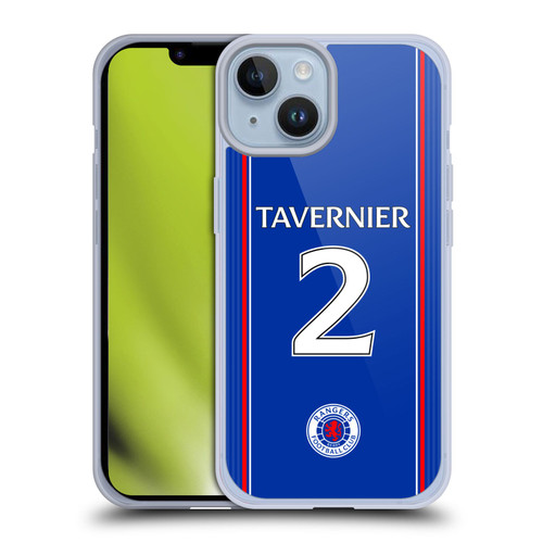 Rangers FC 2023/24 Players Home Kit James Tavernier Soft Gel Case for Apple iPhone 14