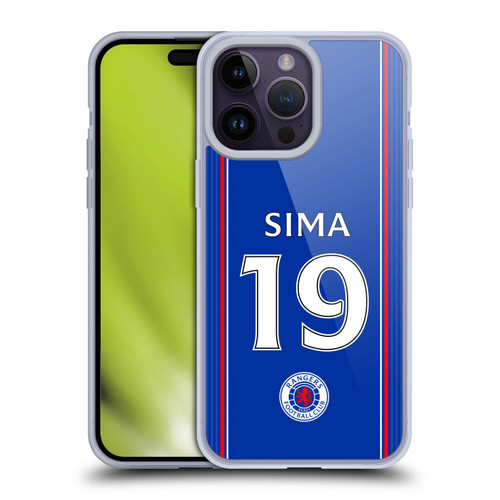 Rangers FC 2023/24 Players Home Kit Mohamed Diomande Soft Gel Case for Apple iPhone 14 Pro Max