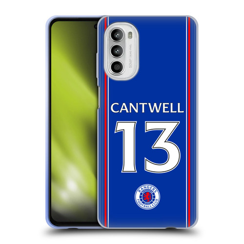 Rangers FC 2023/24 Players Home Kit Todd Cantwell Soft Gel Case for Motorola Moto G52