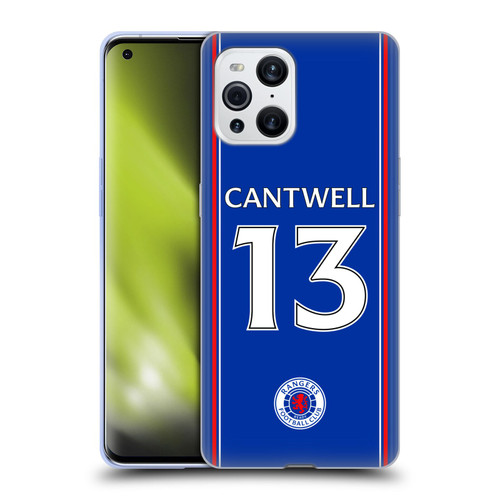 Rangers FC 2023/24 Players Home Kit Todd Cantwell Soft Gel Case for OPPO Find X3 / Pro