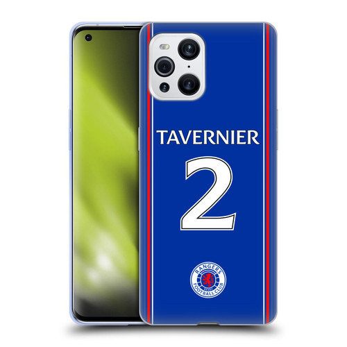 Rangers FC 2023/24 Players Home Kit James Tavernier Soft Gel Case for OPPO Find X3 / Pro