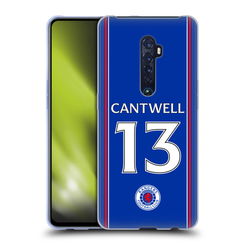 Rangers FC 2023/24 Players Home Kit Todd Cantwell Soft Gel Case for OPPO Reno 2