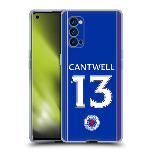 Rangers FC 2023/24 Players Home Kit Todd Cantwell Soft Gel Case for OPPO Reno 4 Pro 5G