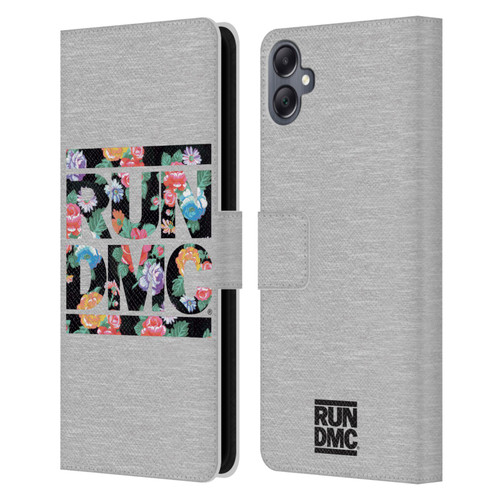 Run-D.M.C. Key Art Floral Leather Book Wallet Case Cover For Samsung Galaxy A05