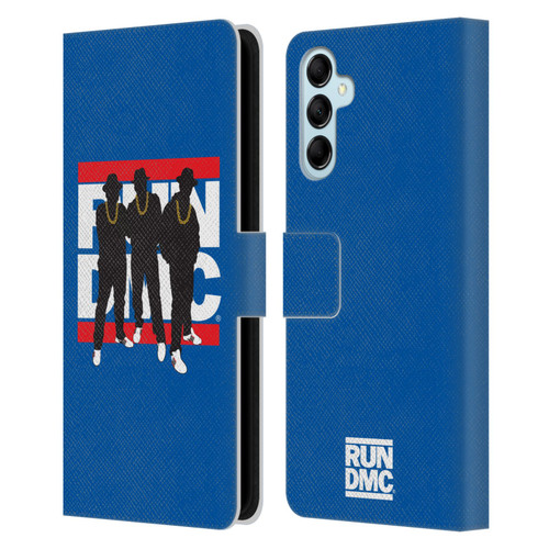 Run-D.M.C. Key Art Silhouette Leather Book Wallet Case Cover For Samsung Galaxy M14 5G