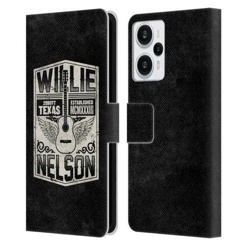 Willie Nelson Grunge Flying Guitar Leather Book Wallet Case Cover For Xiaomi Redmi Note 12T