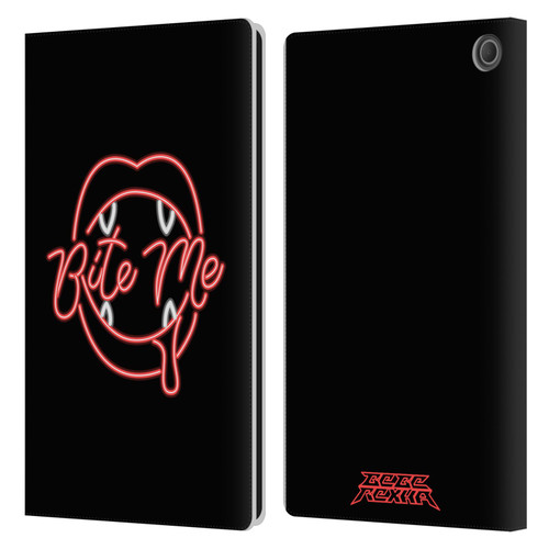 Bebe Rexha Key Art Neon Bite Me Leather Book Wallet Case Cover For Amazon Fire Max 11 2023