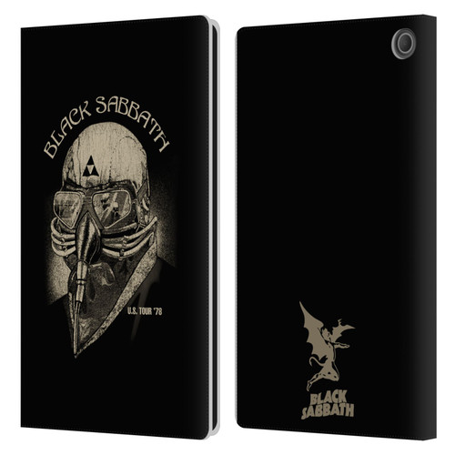 Black Sabbath Key Art US Tour 78 Leather Book Wallet Case Cover For Amazon Fire Max 11 2023