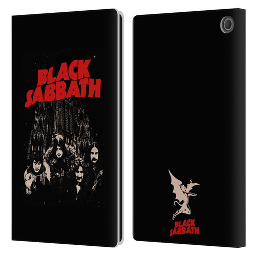 Black Sabbath Key Art Red Logo Leather Book Wallet Case Cover For Amazon Fire Max 11 2023