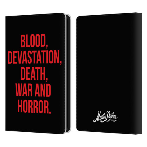 Monty Python Key Art Blood Devastation Death War And Horror Leather Book Wallet Case Cover For Amazon Kindle Paperwhite 5 (2021)