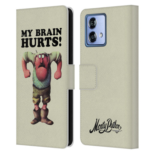Monty Python Key Art My Brain Hurts Leather Book Wallet Case Cover For Motorola Moto G84 5G