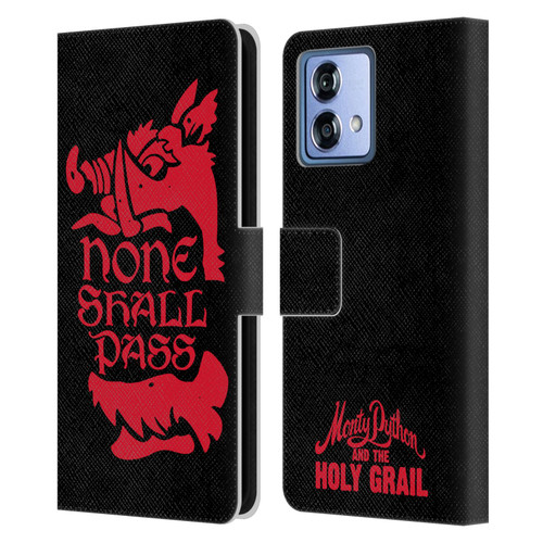Monty Python Key Art None Shall Pass Leather Book Wallet Case Cover For Motorola Moto G84 5G