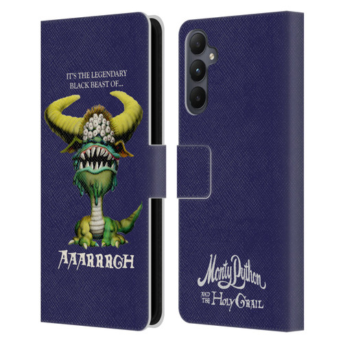 Monty Python Key Art Black Beast Of Aaarrrgh Leather Book Wallet Case Cover For Samsung Galaxy A05s