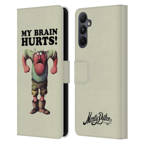 Monty Python Key Art My Brain Hurts Leather Book Wallet Case Cover For Samsung Galaxy A05s