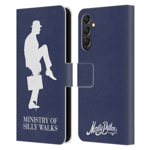 Monty Python Key Art Ministry Of Silly Walks Leather Book Wallet Case Cover For Samsung Galaxy A24 4G / M34 5G