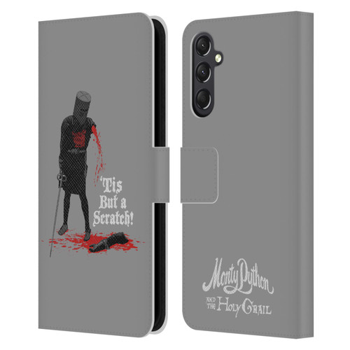 Monty Python Key Art Tis But A Scratch Leather Book Wallet Case Cover For Samsung Galaxy A24 4G / M34 5G