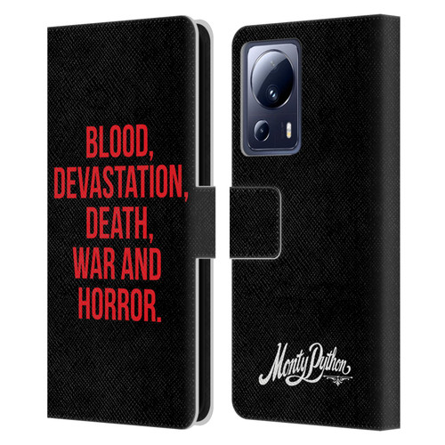 Monty Python Key Art Blood Devastation Death War And Horror Leather Book Wallet Case Cover For Xiaomi 13 Lite 5G