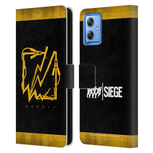 Tom Clancy's Rainbow Six Siege Icons Bandit Leather Book Wallet Case Cover For Motorola Moto G54 5G