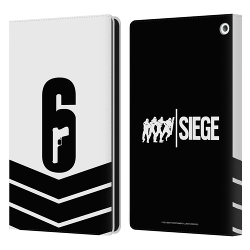 Tom Clancy's Rainbow Six Siege Logo Art Esport Jersey Leather Book Wallet Case Cover For Amazon Fire HD 8/Fire HD 8 Plus 2020