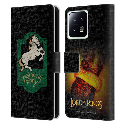 The Lord Of The Rings The Fellowship Of The Ring Graphics Prancing Pony Leather Book Wallet Case Cover For Xiaomi 13 5G